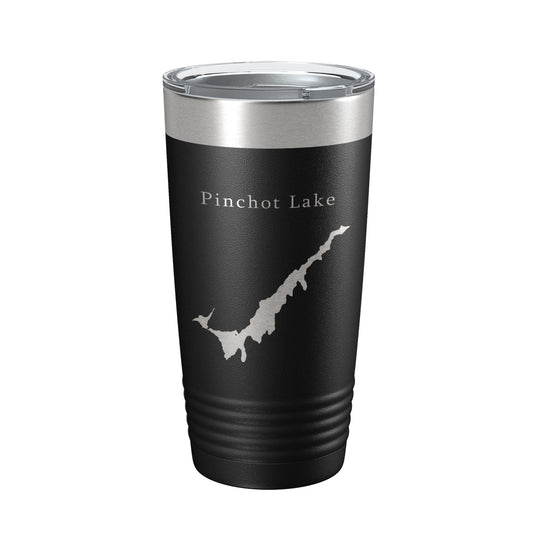 Pinchot Lake Map Tumbler Travel Mug Insulated Laser Engraved Coffee Cup Pennsylvania 20 oz-0
