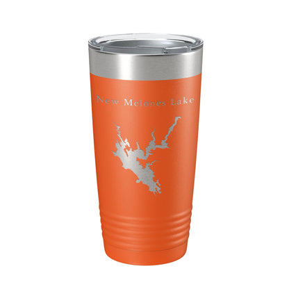 New Melones Lake Map Tumbler Travel Mug Insulated Laser Engraved Coffee Cup California 20 oz-17