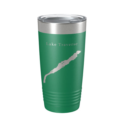 Lake Traverse Map Tumbler Travel Mug Insulated Laser Engraved Coffee Cup South Dakota Minnesota 20 oz-9
