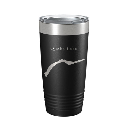 Quake Lake Earthquake Map Tumbler Travel Mug Insulated Laser Engraved Coffee Cup Montana 20 oz-0