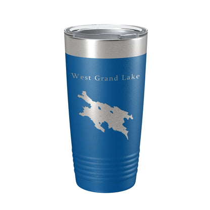 West Grand Lake Map Tumbler Travel Mug Insulated Laser Engraved Coffee Cup Maine 20 oz-6