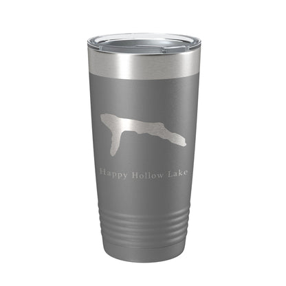 Happy Hollow Lake Map Tumbler Travel Mug Insulated Laser Engraved Coffee Cup Illinois 20 oz-16