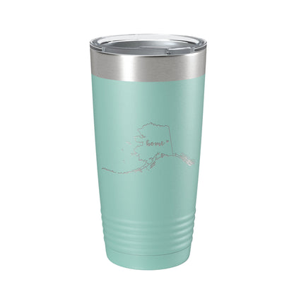 Alaska Tumbler Home State Travel Mug Insulated Laser Engraved Map Coffee Cup 20 oz-12