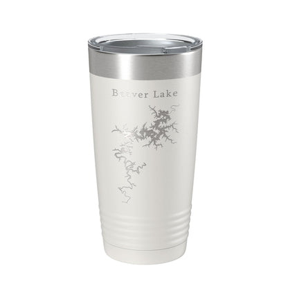 Beaver Lake Map Tumbler Travel Mug Insulated Laser Engraved Coffee Cup Arkansas 20 oz-1